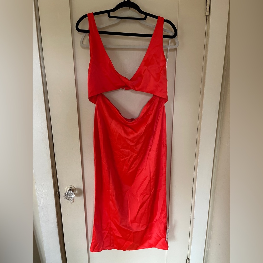 ASOS twist front keyhole dress
